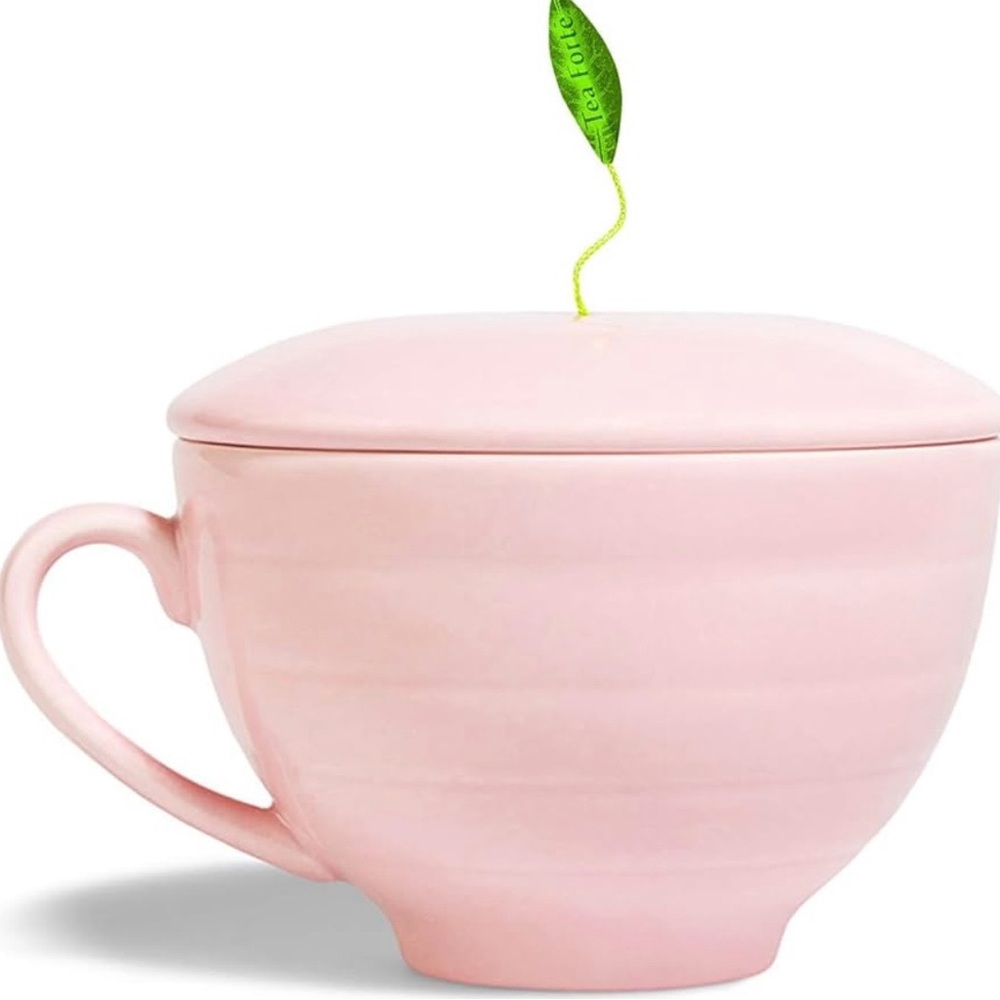 Tea Forte Mariposa 3-Piece Premium Tea Gift Set with Rose Pink Cafe Cup - Picture 3 of 4